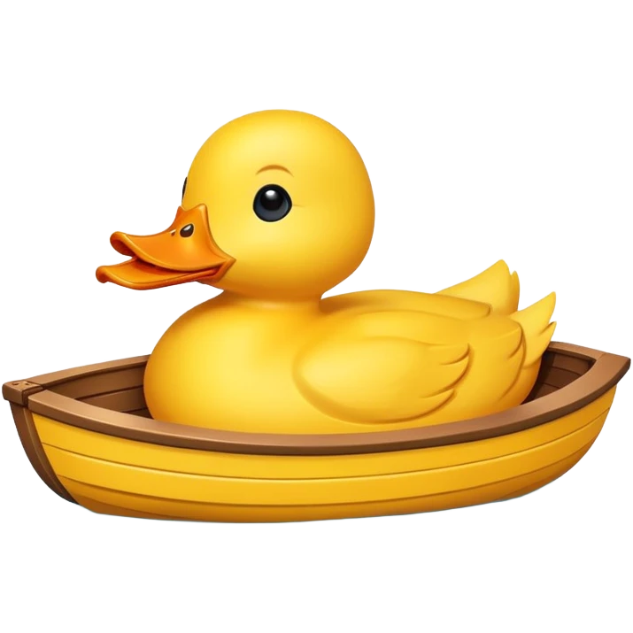 cute Duck shaped boat emoji