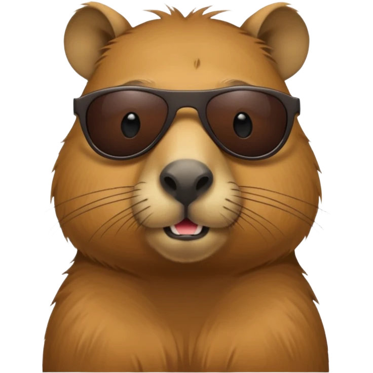 Capibara con gogles oscuros emoji