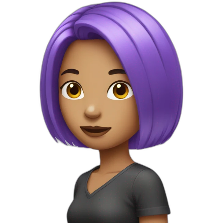 Violet hair emoji