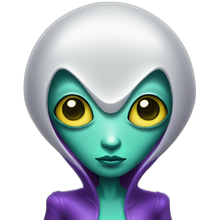 glamorous alien in adventure time style emoji