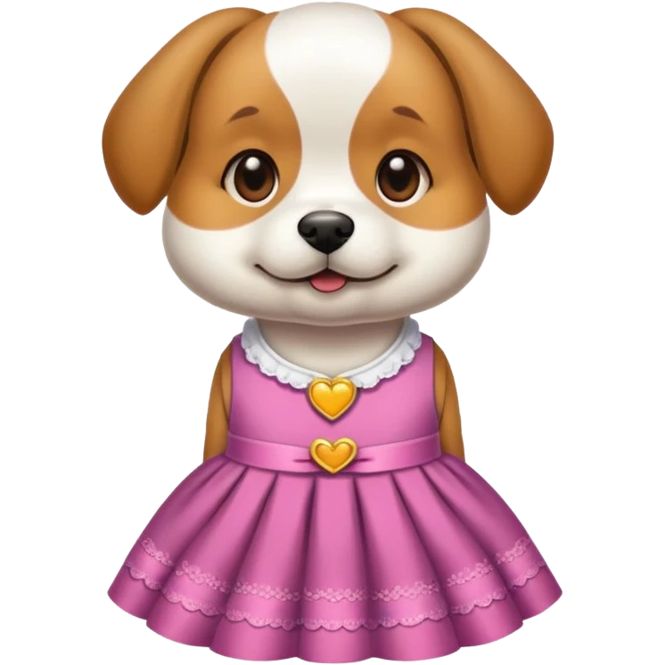 Perro con vestido emoji