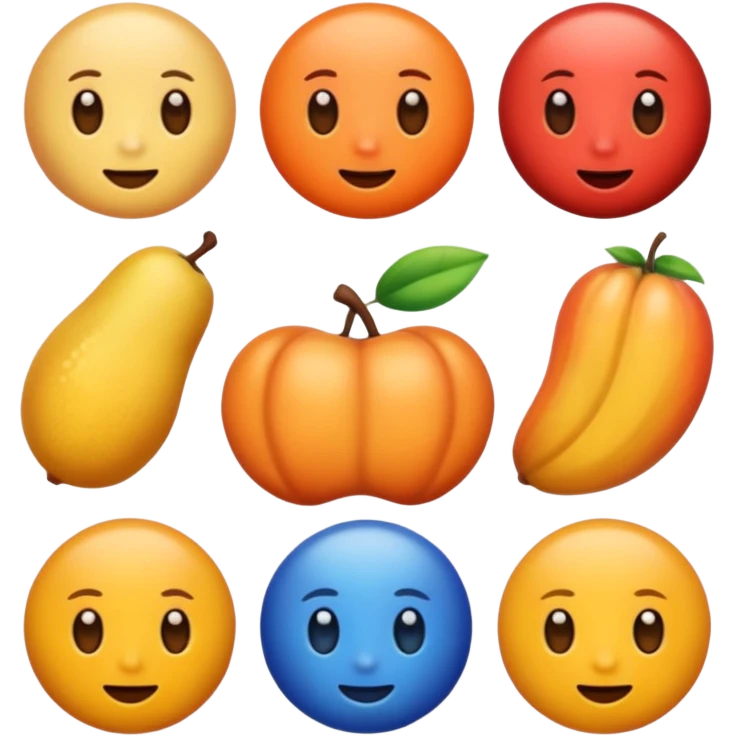 different color of the skin emoji