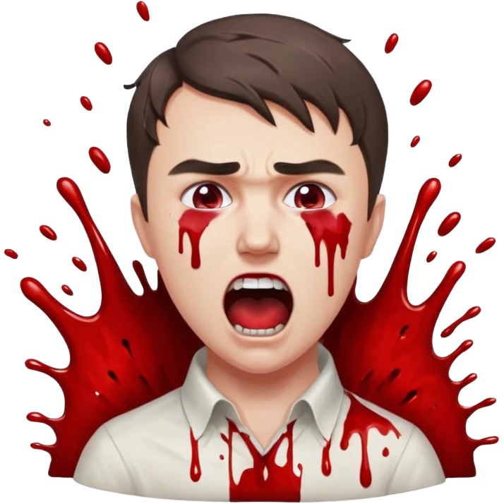 charlie kirk bleeding out of the neck and screaming emoji