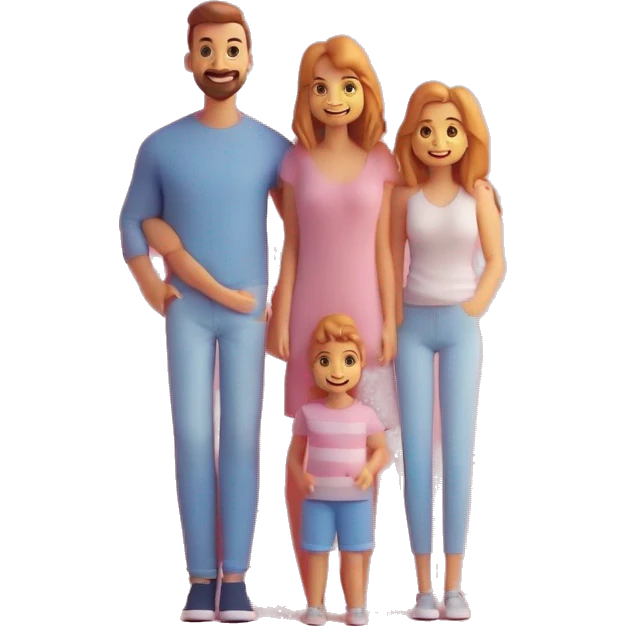 family with  kids of two boys one girl emoji