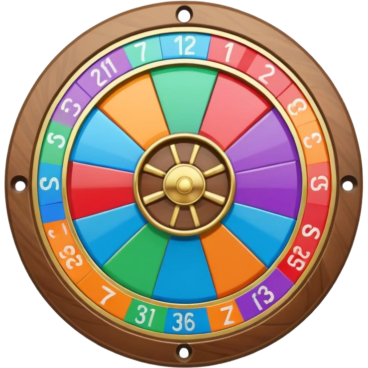 rainbow roulette wheel seven sectors emoji