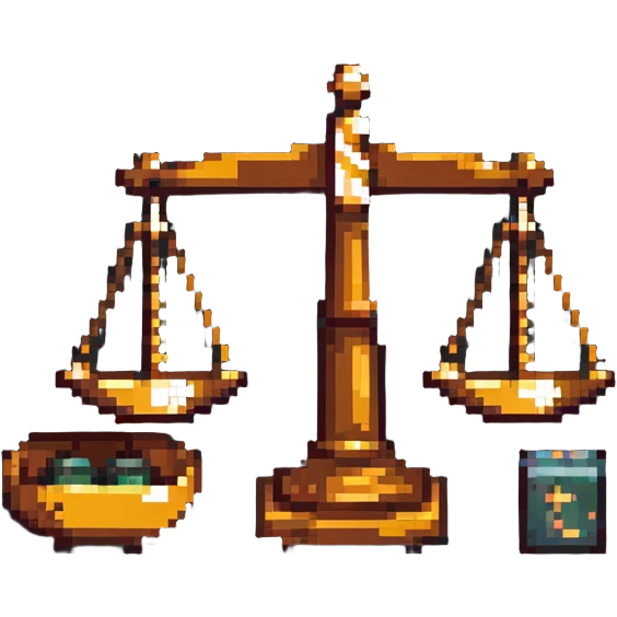 Judge gavel and scales emoji