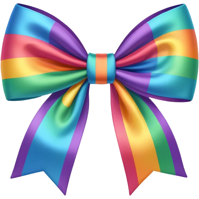 Rainbow bow emoji