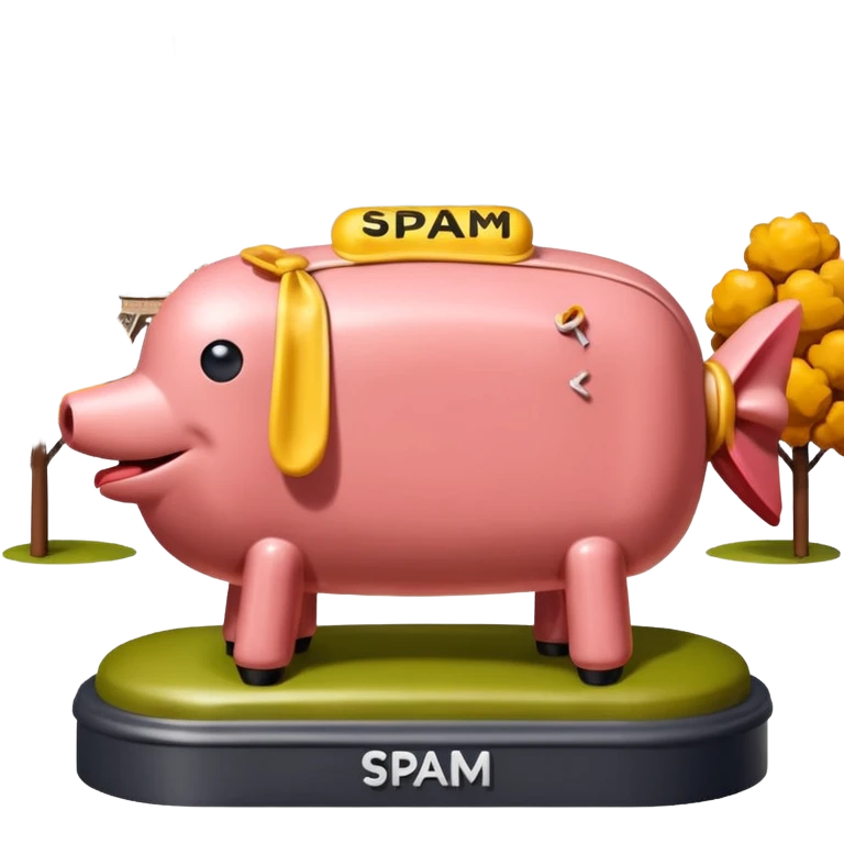  paris art city SPAM meat jeff koons style sculpture arty landscape  emoji