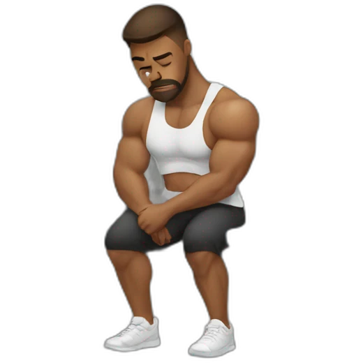 tired guy at the gym emoji