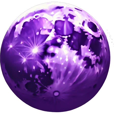 The moon is purple emoji