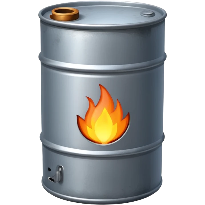 generate a realistic rust-free metal natural gas barrel emoji