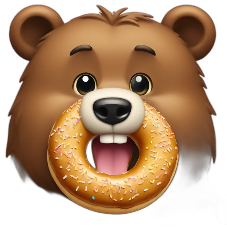 bear eating an donnut emoji