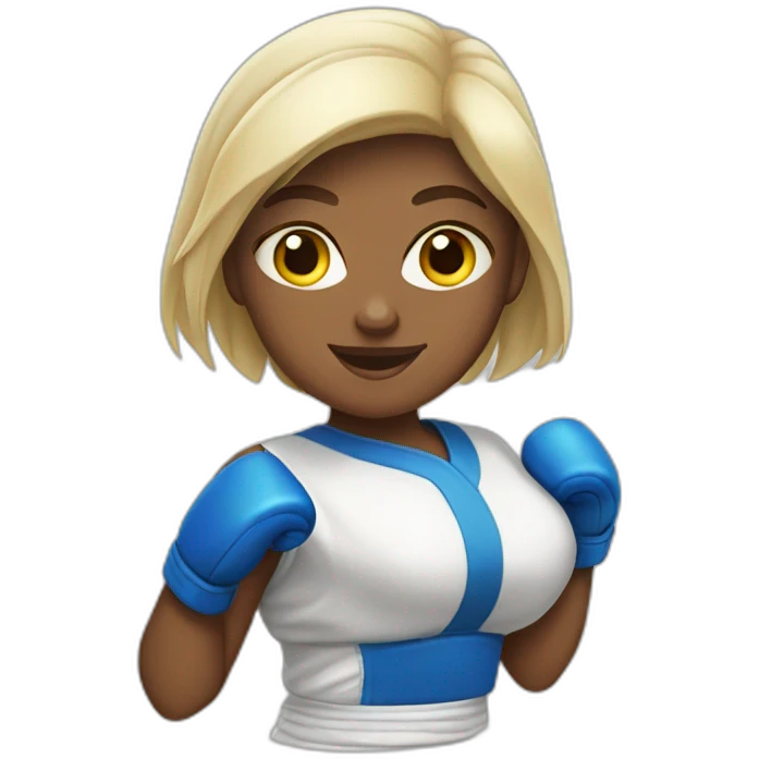 Fille blanche boxe emoji