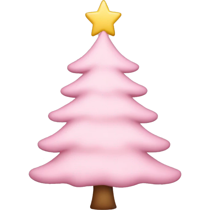 Light pink Christmas tree emoji