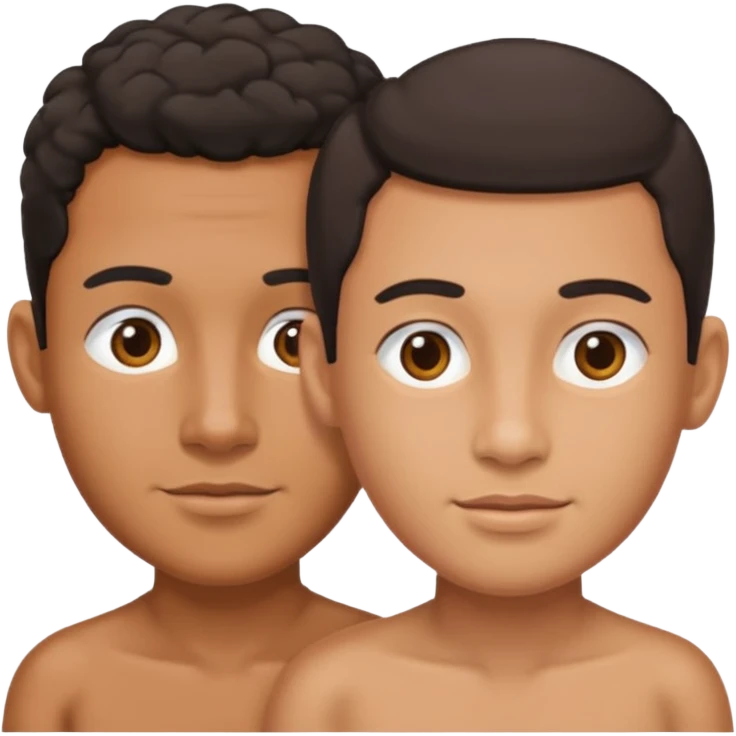 person with 2 heads 1 body different races emoji