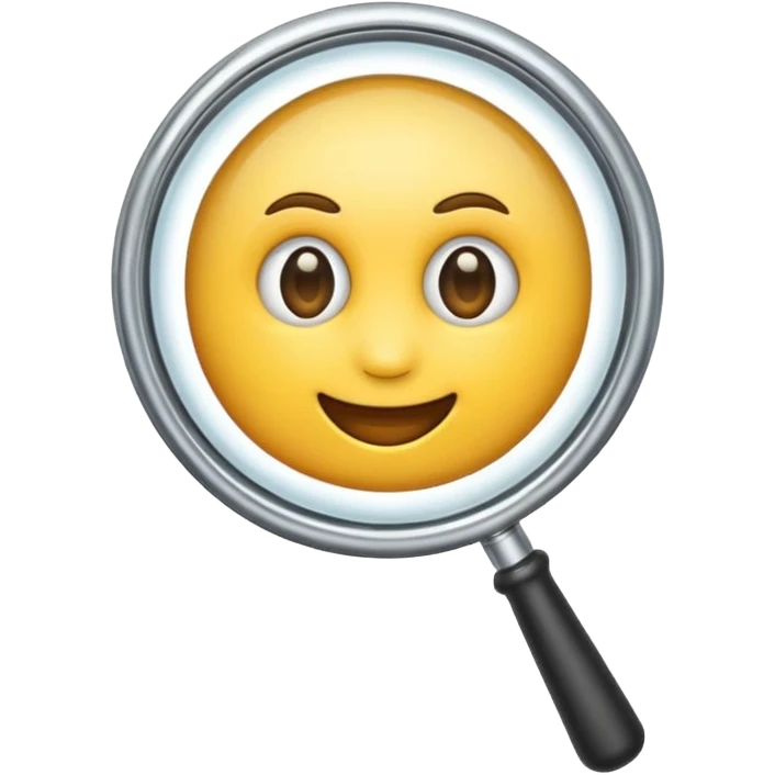 emoji with magnifying glass and black background emoji