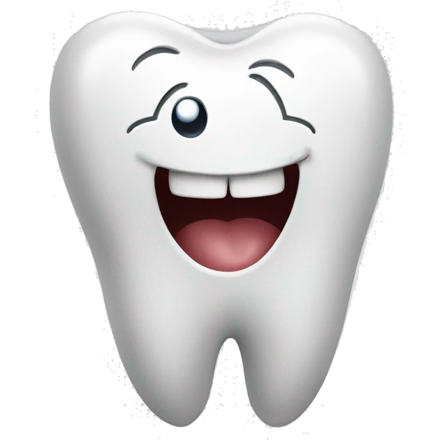 happy tooth emoji