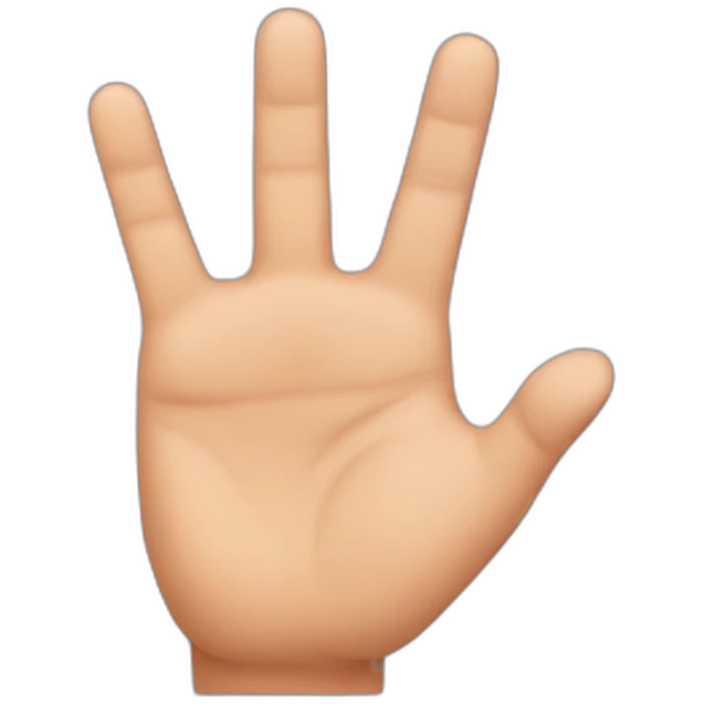 Hand showing 3 fingers emoji