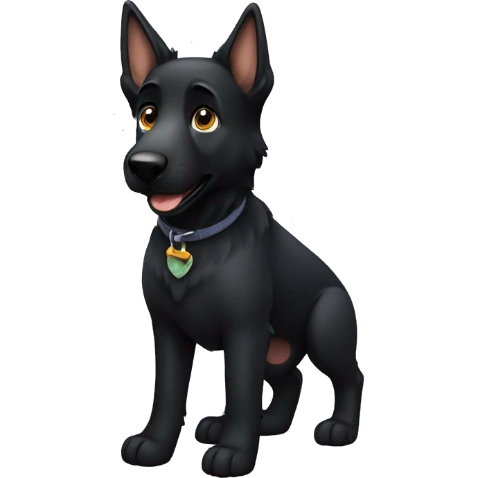 Black german shepherd dog emoji