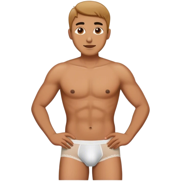 Man in only underwear emoji