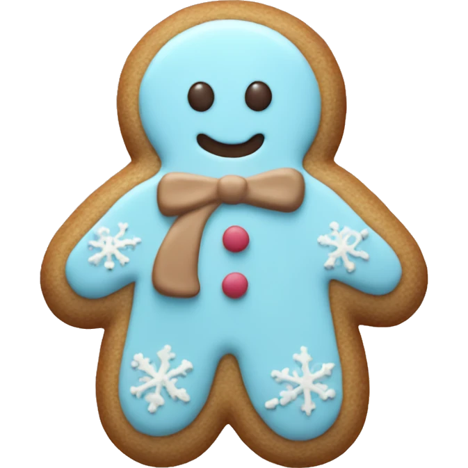 pastel blue gingerbread cookie  emoji