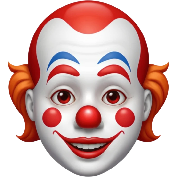 a person wearing a clown nose emoji