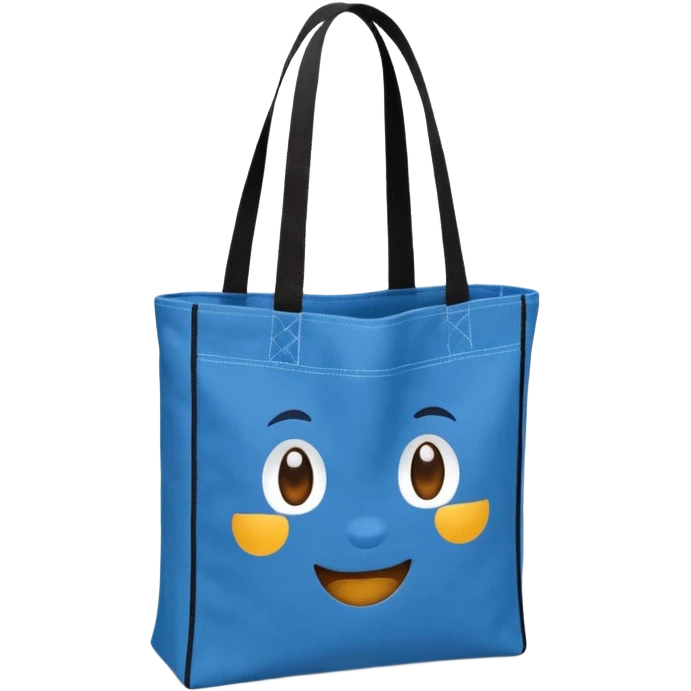 Reusable blue Tote Bag emoji