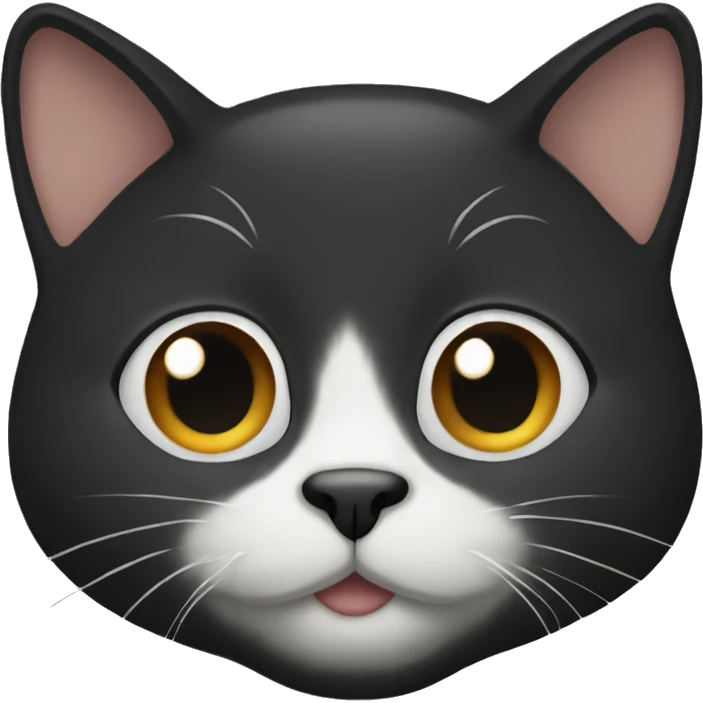 A black full-bodied cat  emoji