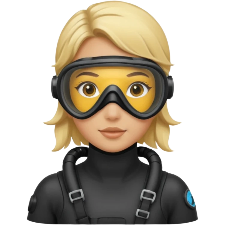 scuba diving girl blonde  emoji