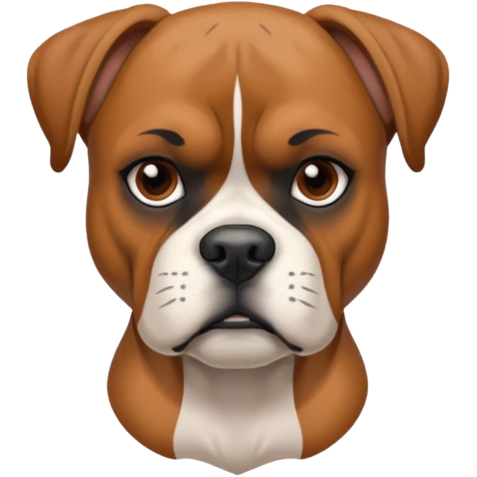 boxer dog with tattoo emoji