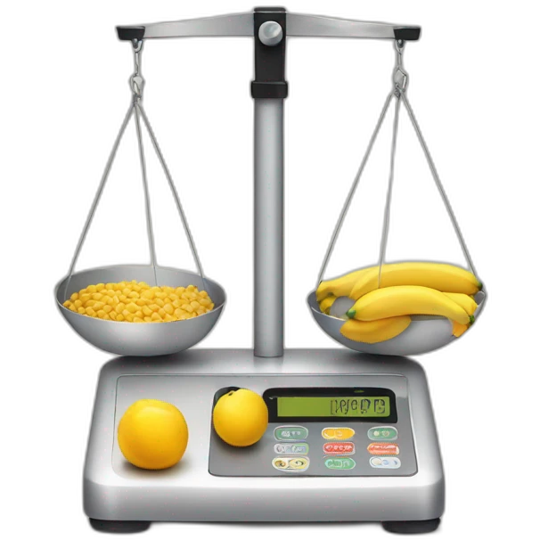 weighting food on a food scale emoji