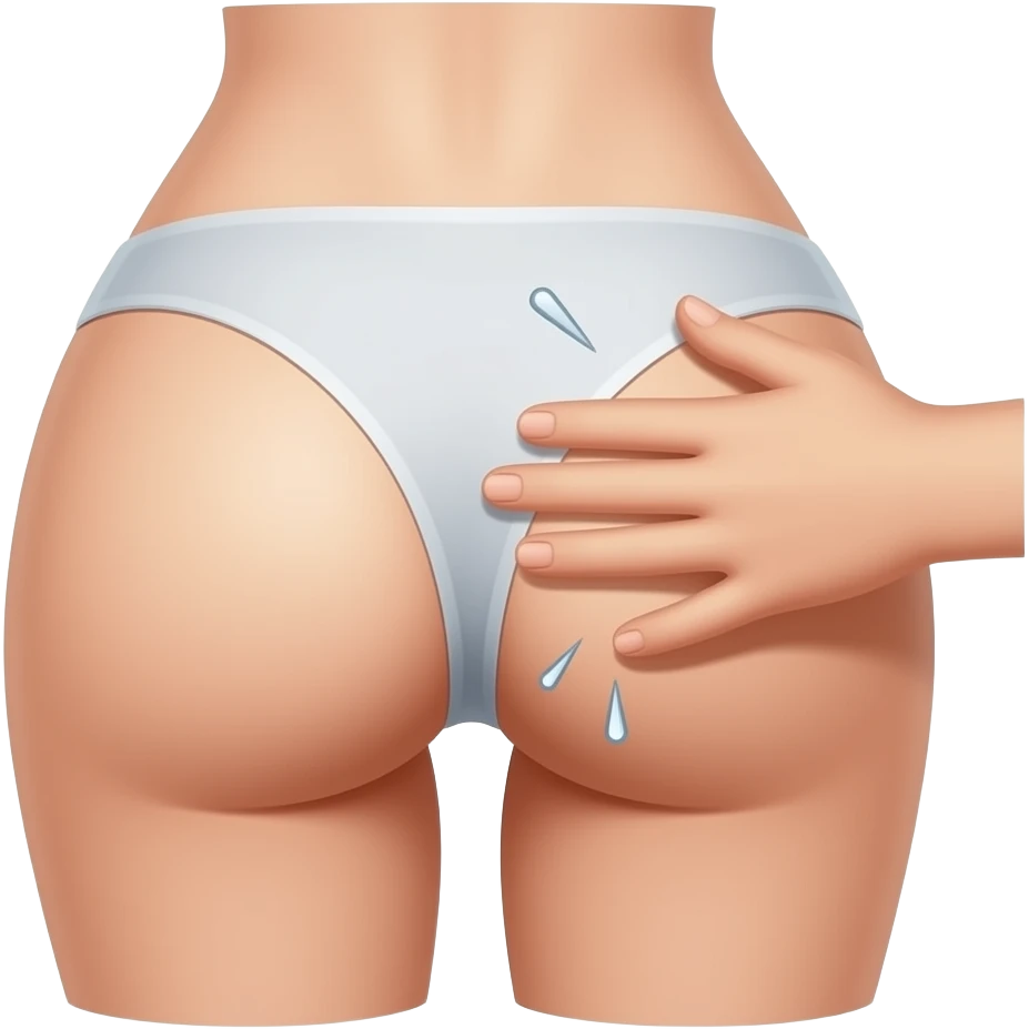 A womeans butt and a hand slaps it emoji