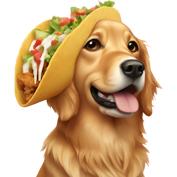 Fish taco with golden retriever emoji