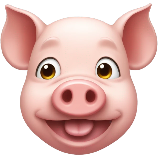 pig head smiling emoji