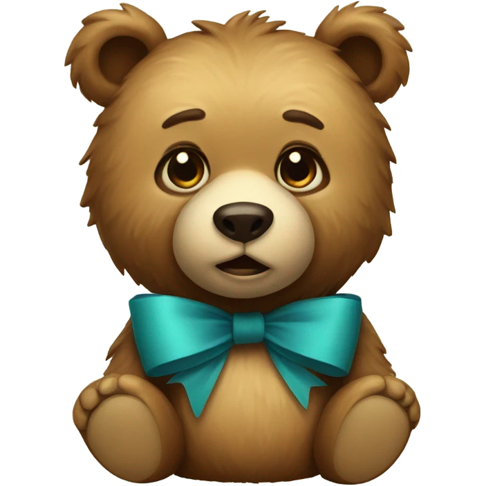 bear with a bow emoji