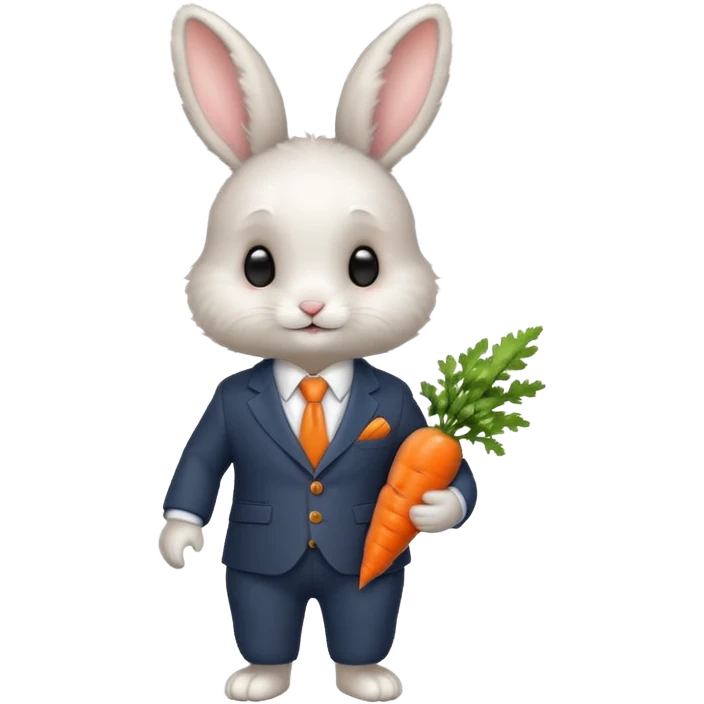 baby bunny in suit emoji
