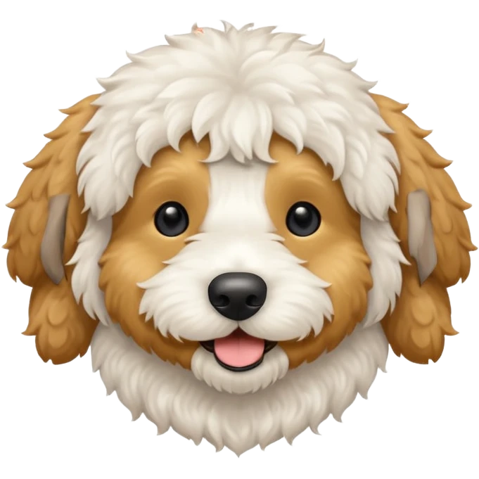 Can you make me an emoji of an all white mini golden-doodle  emoji