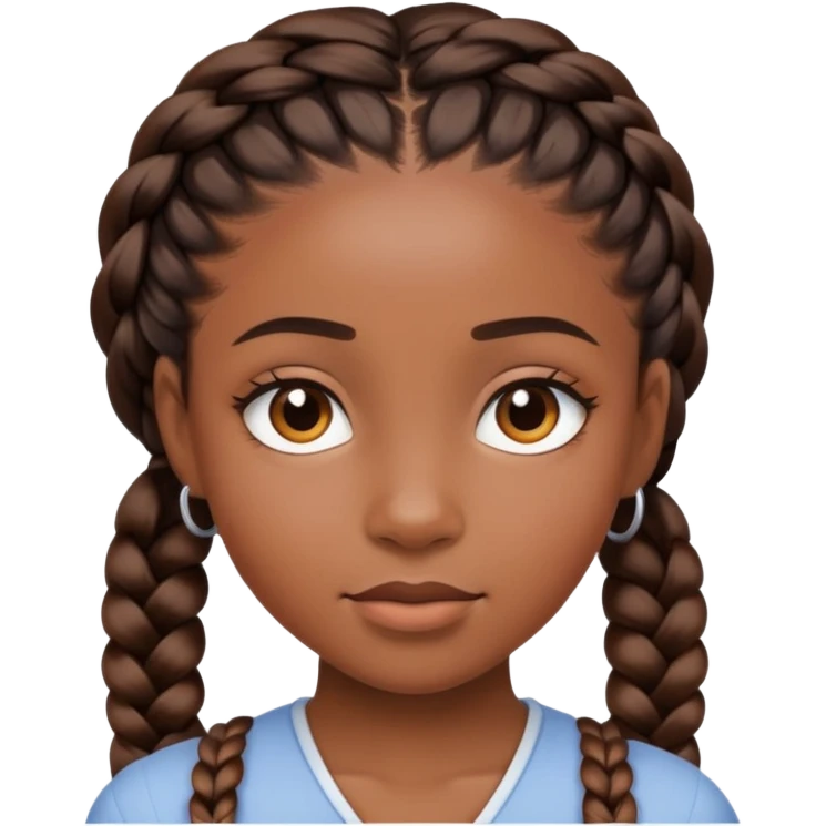 black girl with braids emoji
