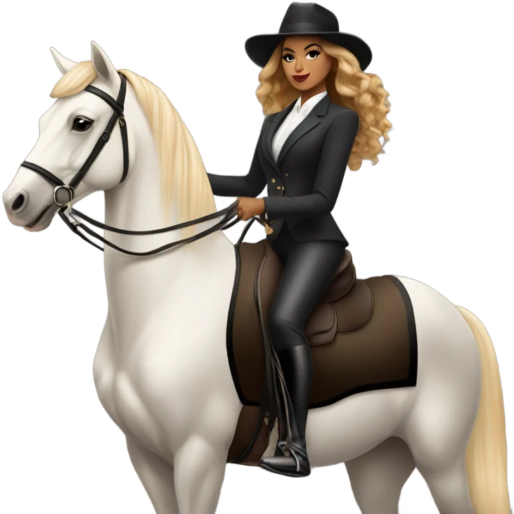 Beyoncé riding a horse  emoji