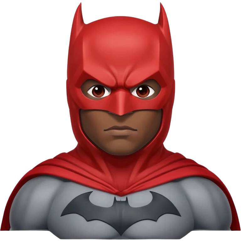 Batman red mask  emoji