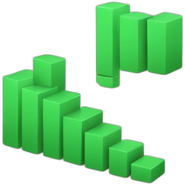 bar chart green increasing emoji