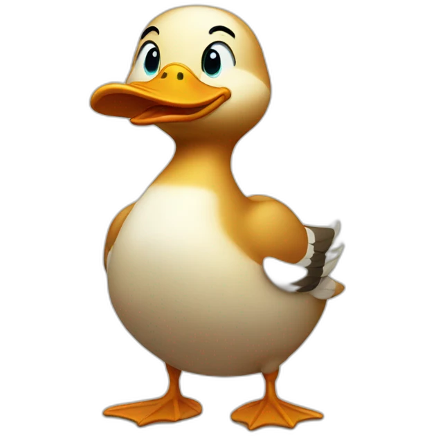 Muscular duck emoji