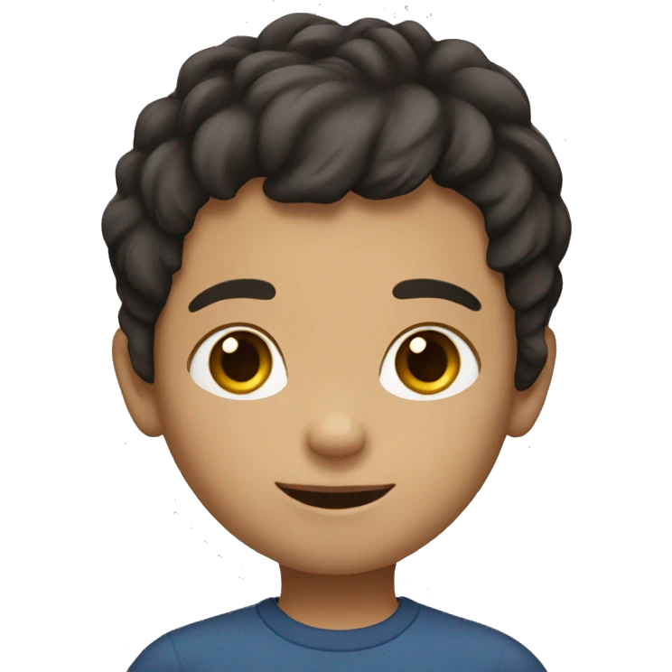 A 4 years old boy with dark brown hair emoji
