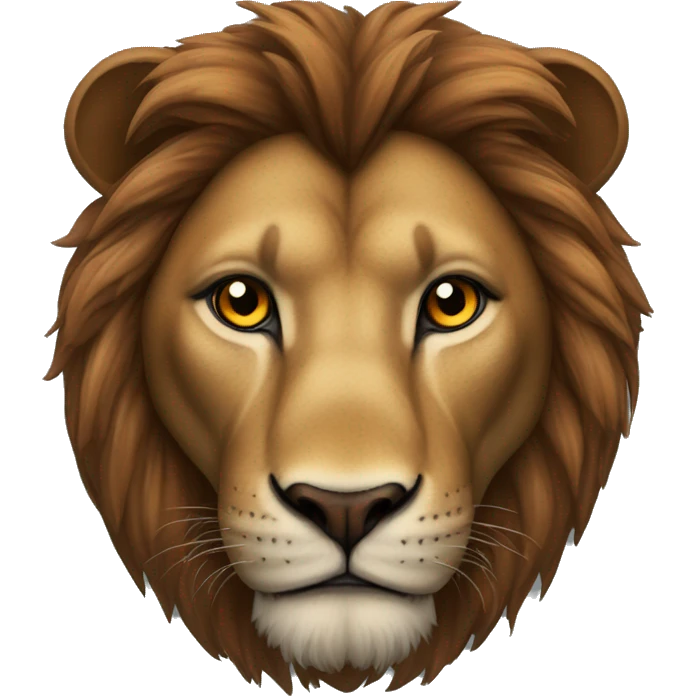 Lion blac avec des yeux rouge emoji