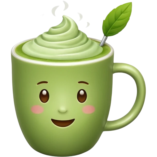 Emoji with a matcha latte emoji