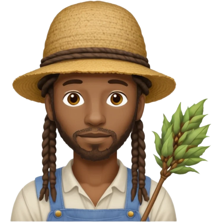 black cotton picker guy with dreadds emoji