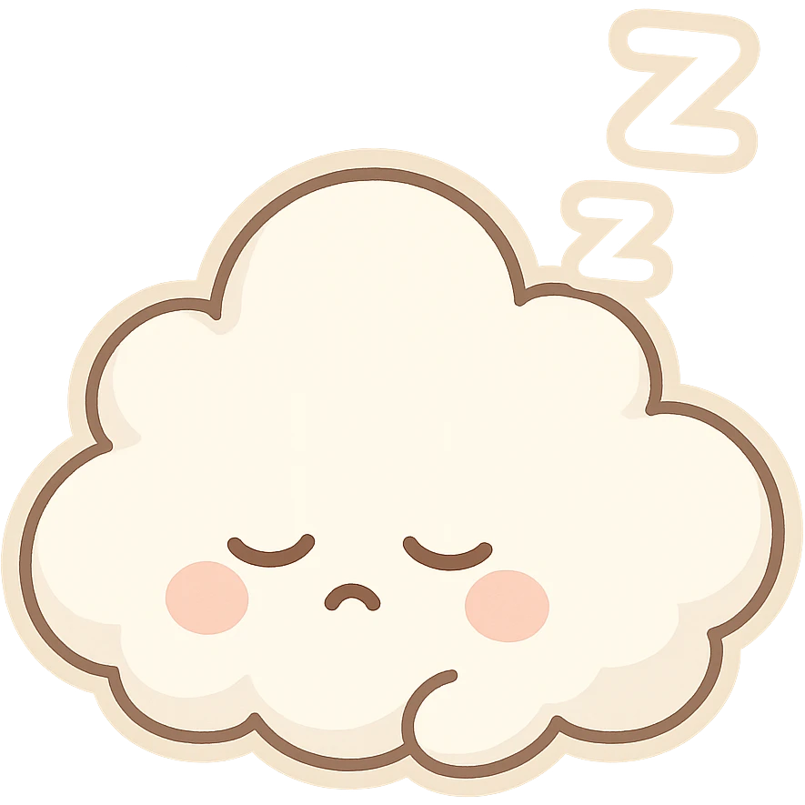 Chibi Cloud Sleepy Zzz emoji