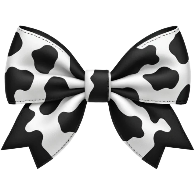 cow print bow emoji