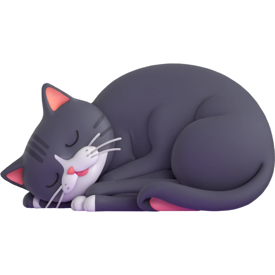 tired sleeping cat emoji