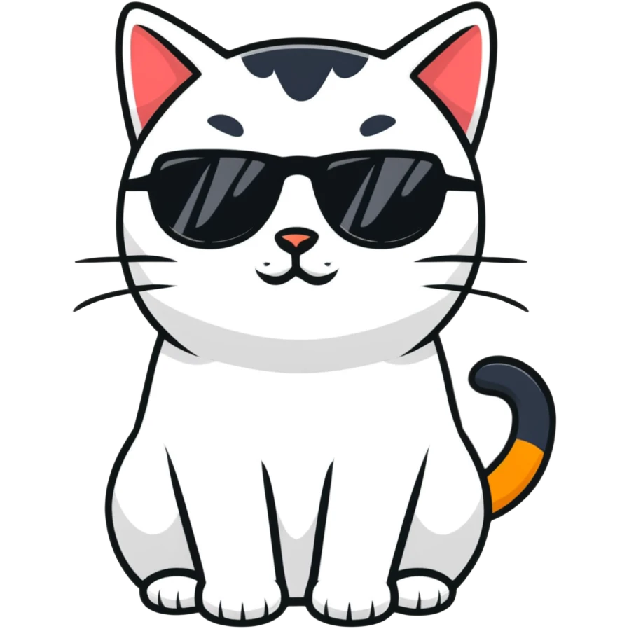 Cat with sunglasses emoji